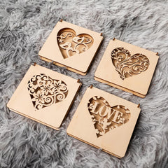 ring box template set wooden