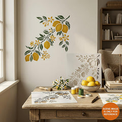 reusable lemon stencil for fabric painting