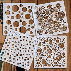 assorted size dot pattern stencils for home decor art