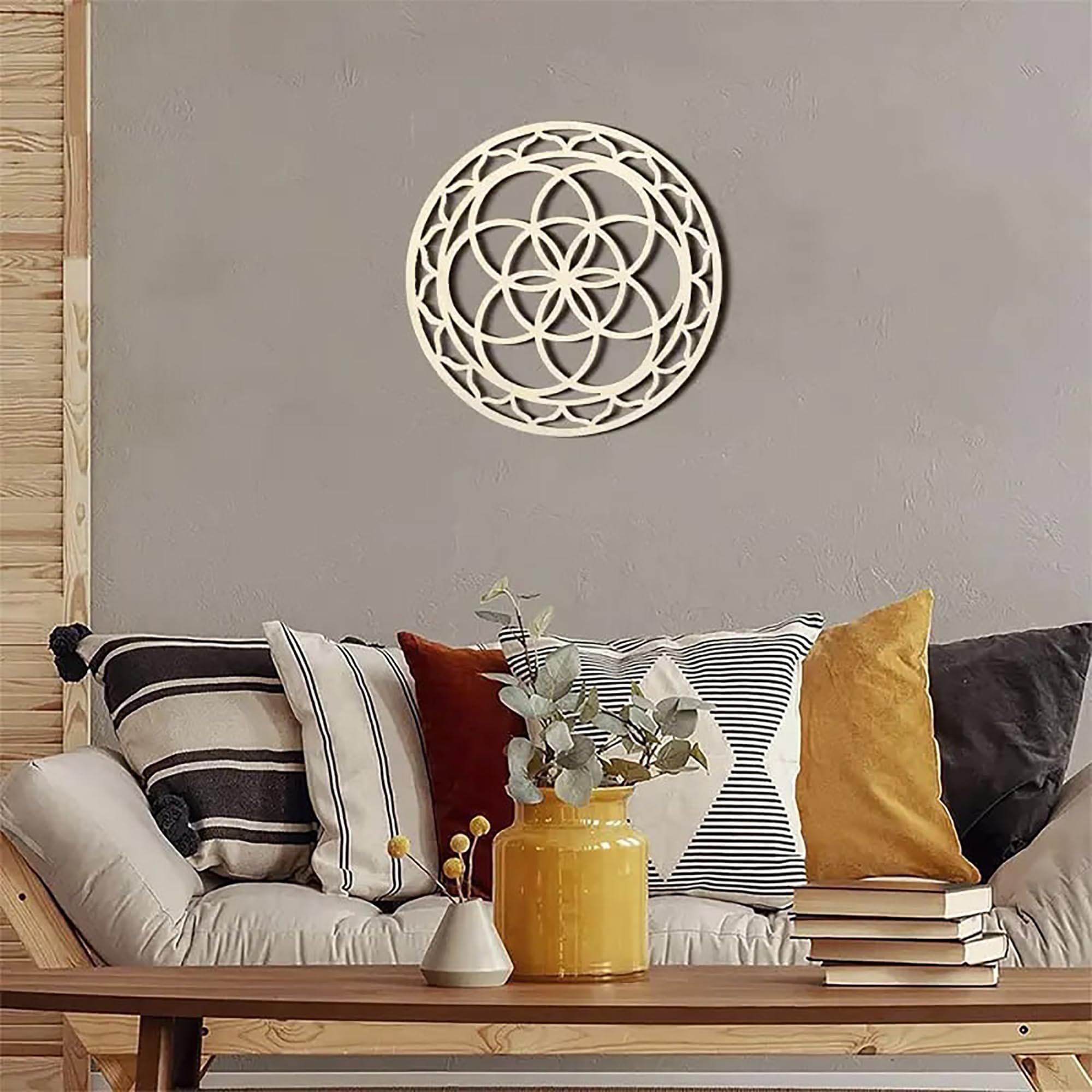 spiritual home decor wooden sacred geometry set