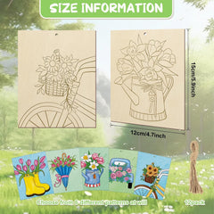 large tulip wooden shapes