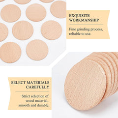 Cliths 30 Pcs Wooden Circles 5cm Unfinished MDF Round Cutouts for DIY Crafts, Coasters, Christmas Ornaments, Wedding Decor