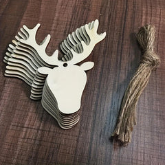 wooden deer cutouts
