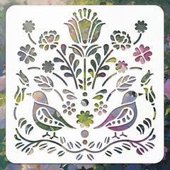 reusable flower stencil for canvas and wood painting