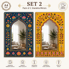 Pack of 2 Decorative Wall Mirrors for Home