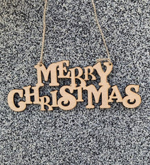 Cliths Merry Christmas Wooden Wall Decor MDF Hanging Sign Set Rustic Holiday Festive Gift Xmas Ornaments