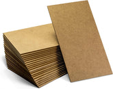 Stack of brown cardboard sheets on a white background