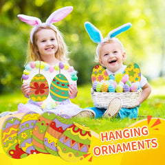 wooden easter egg ornaments