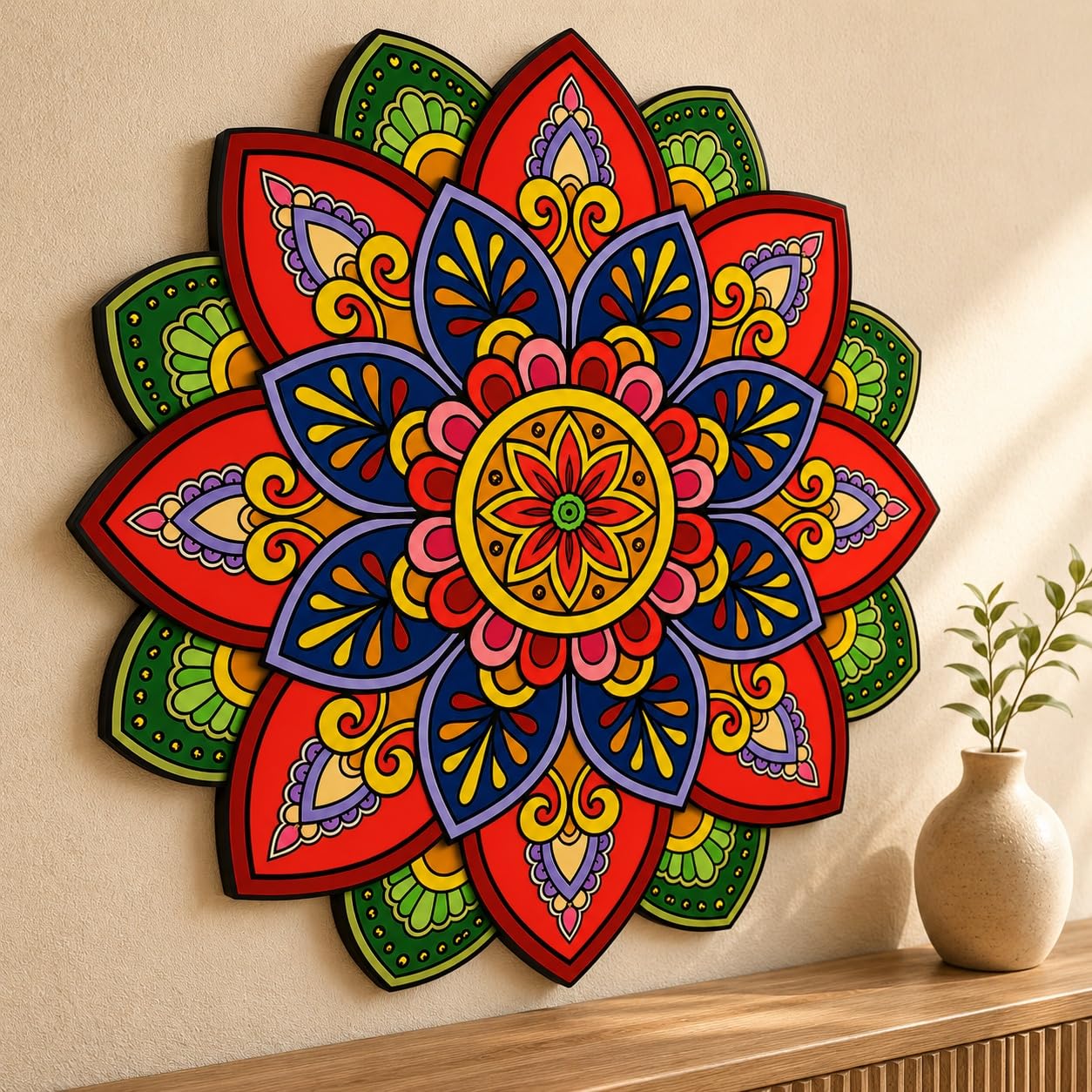 colourful lotus wall hanging for home