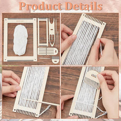 Cliths Wooden Weaving Loom Kit for Kids – DIY Loom Frame & Craft Machine Beginner Weaving Loom Craft Kit Loom Bands