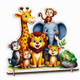 jungle animal tabletop standee
