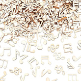 Cliths 42 Pcs Wood Musical Note Cutouts MDF Craft Shapes for DIY Home Decor, Music Themed Projects