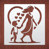 mothers day stencils happy mother's day stencil reusable stencil for wall painting home stencil for wall painting home latest mother baby stencil reusable stencils for craft and art plastic stencil for wall painting home