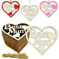 natural wood heart cutouts for personalized mother's day gifts