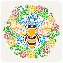 bee stencil reusable plastic