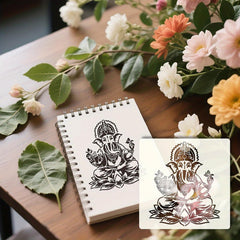lotus ganesha stencil for diy art projects