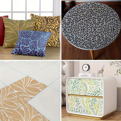 spray painting leaf stencil for wood and canvas crafts