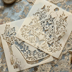 fashion lady painting stencil for diy crafts