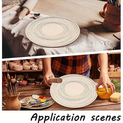 Cliths 11 Pcs Wooden Concentric Circle Cutout Set – Ideal for Pottery, Modeling, DIY Clay Craft