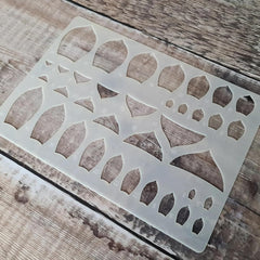 Silicone mold with leaf pattern on a wooden surface