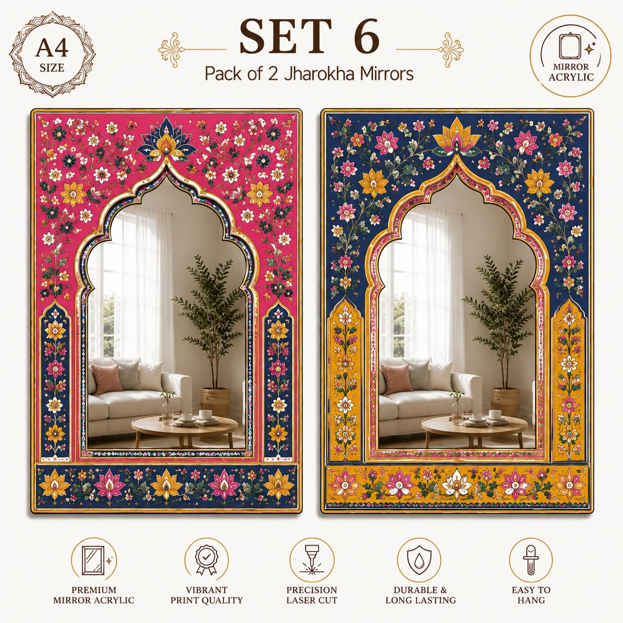 Jharokha Mirror Wall Hanging for Entryway