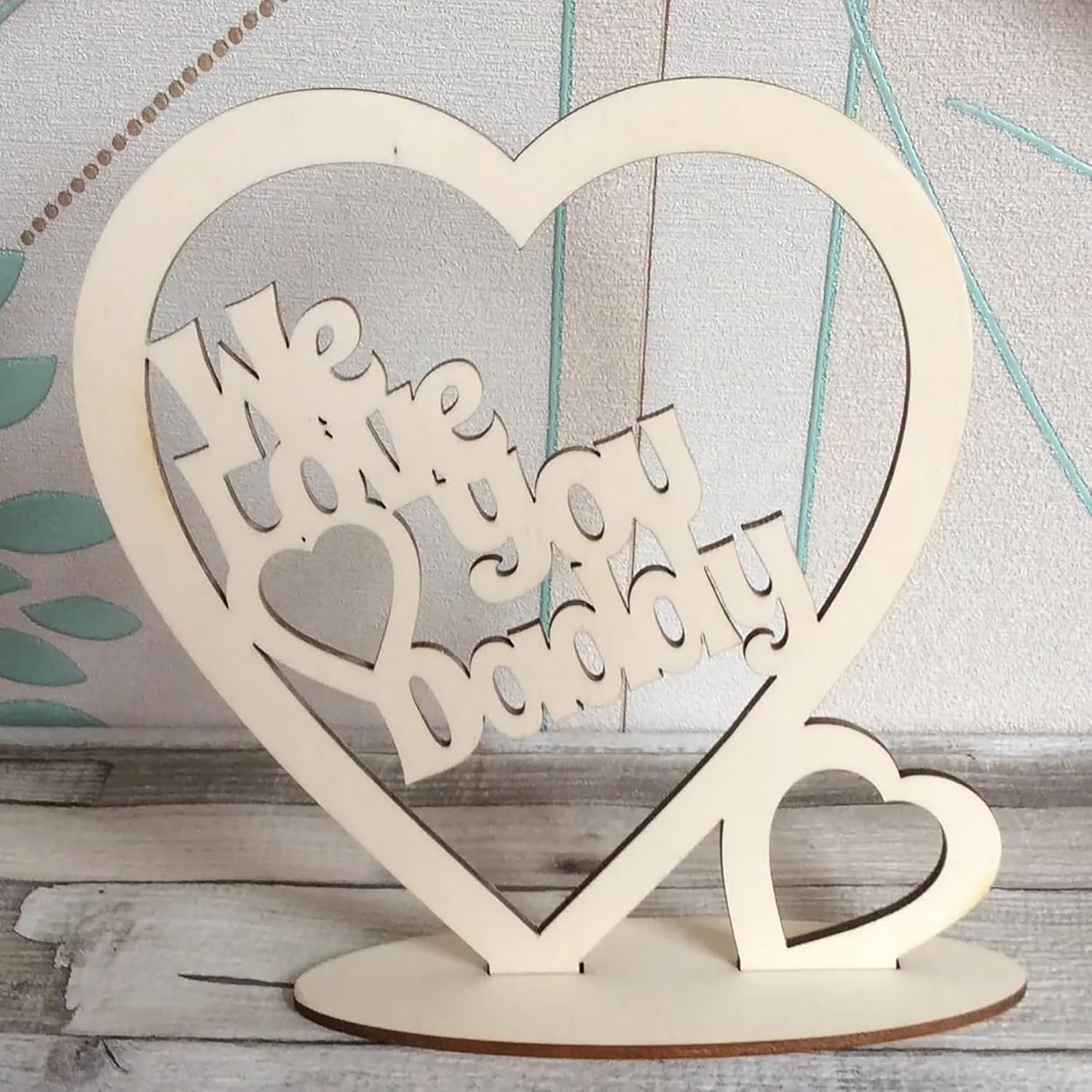 father’s day wooden heart decoration