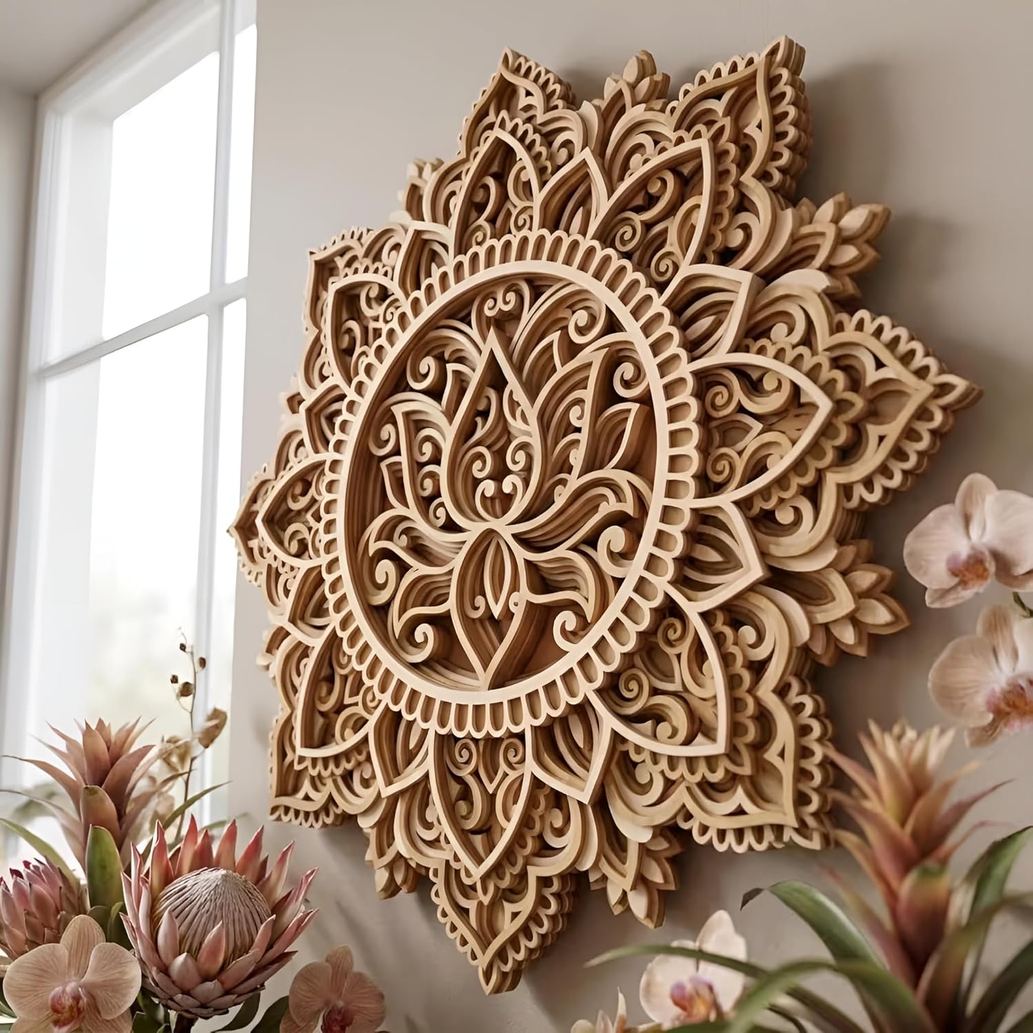 3D multilayer mandala wall art MDF