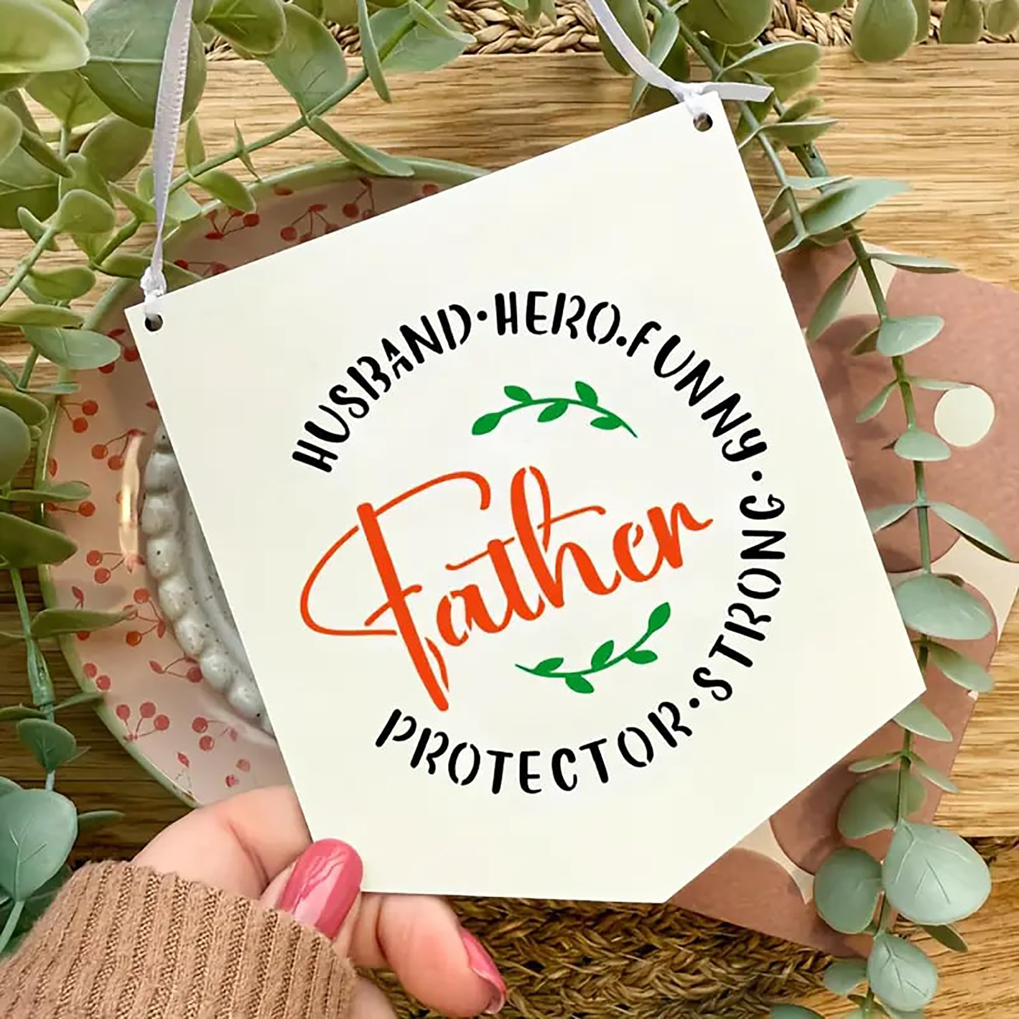 paintable parents day stencil kit