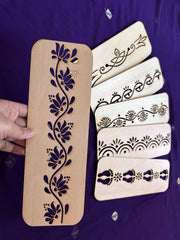 diy wooden stencil for pooja border