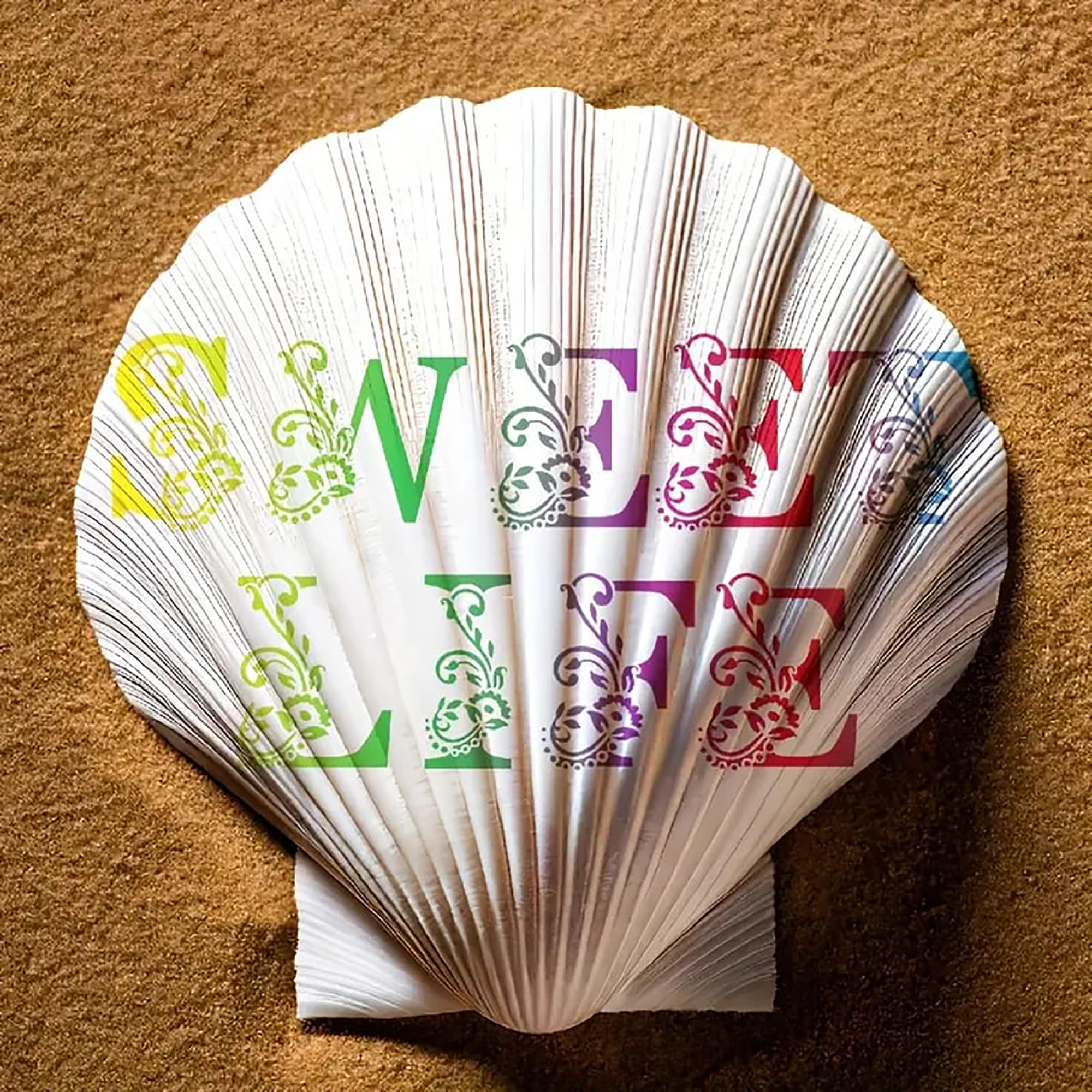 washable cursive floral alphabet