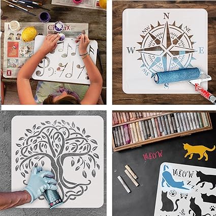 Create meaningful Love Tree artwork with this detailed Tree of Life stencil