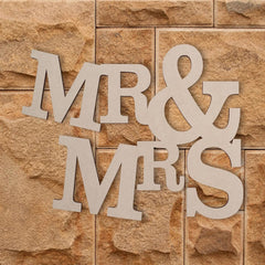 Cliths Mr & Mrs Wood Cutout MDF Wedding Sign for Couple Decor & Gifts 2.7mm Thick