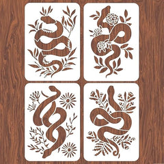 snake plant wall stencil for painting