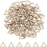 Cliths 40 Pcs Triangle Wood Linking Rings MDF Unfinished Craft Frames for DIY Jewelry Necklaces Home Decor