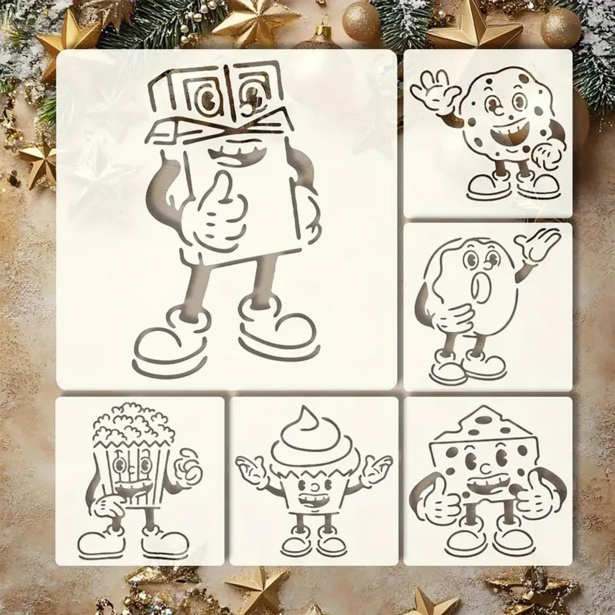 food emoticon painting stencils for kids food stencils for wall painting stencils for wall decoration stencil for wall painting home stencil for painting cartoon stencils for craft and art educational stencil toy set for kids