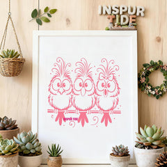parrot stencil for furniture painting