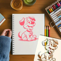 customizable dog stencil for personalized wood signs