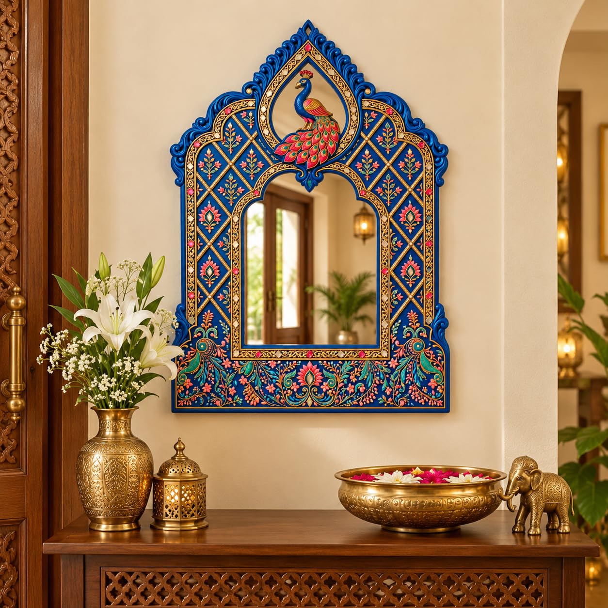 acrylic mirror wall hanging for dining area