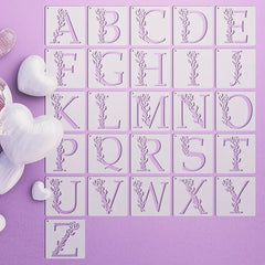26pcs lettering craft templates