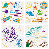 space theme stencil set reusable
