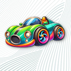 removable 3d mdf sports car cutouts for nursery décor