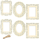 Set of decorative photo frames with intricate designs on a white background
