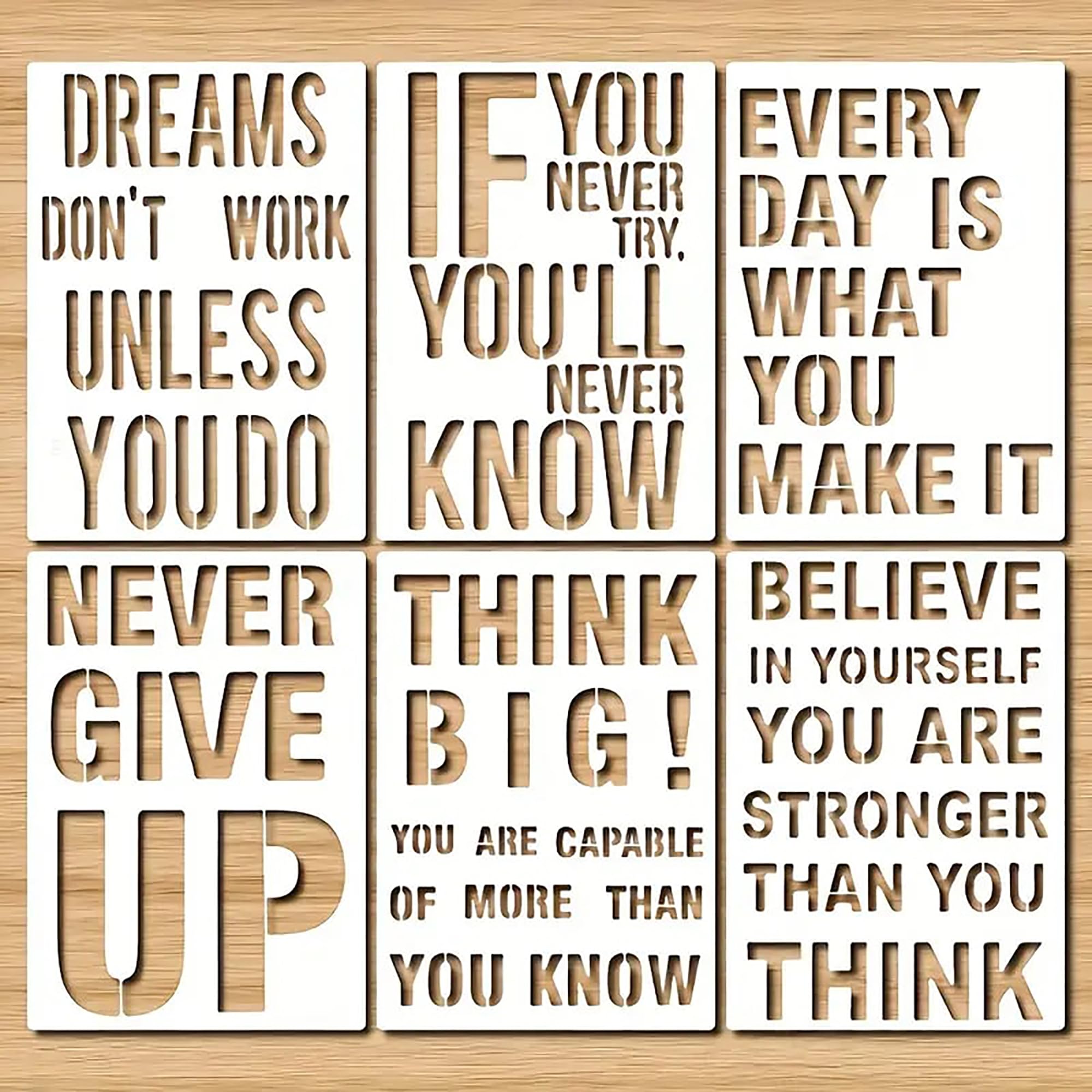 motivational stencils for wall