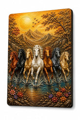 running horses wall art for living room