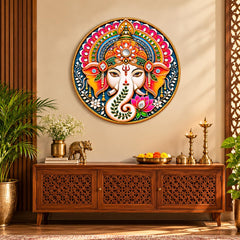 round Ganesha wall hanging for home decor