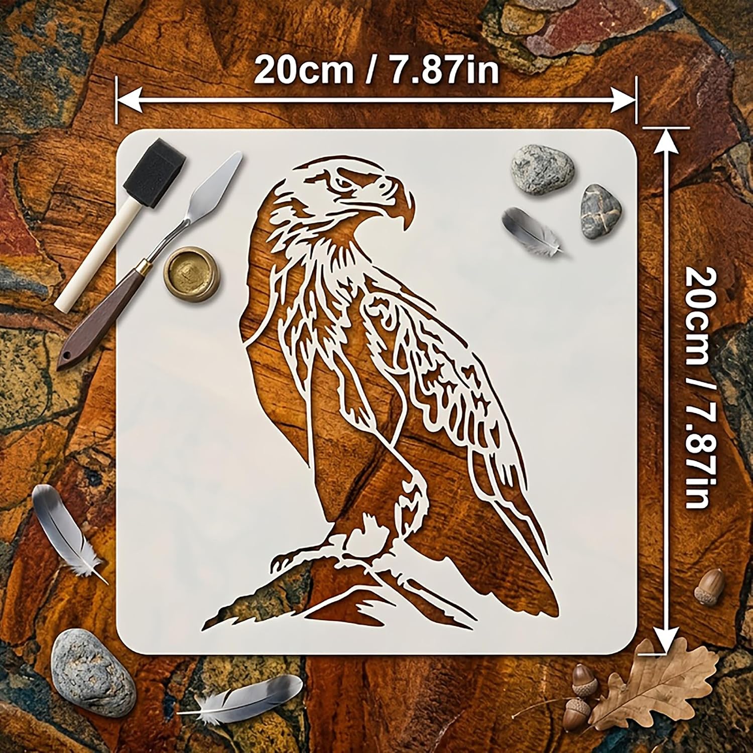 eagle animal stencil for acrylic painting