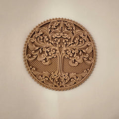 Cliths 6 Layer Tree of Life Mandala Wall Art 3D Wooden Wall Hanging Spiritual Home Decor for Living Room