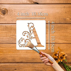 floral letter stencils elegant
