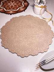 American Elm Mandala Board Pre-Marked MDF DIY Wall Art, Coloring & Art Craft Kit for Adults
