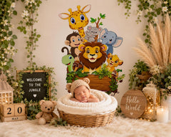 colorful safari wall decor for kids